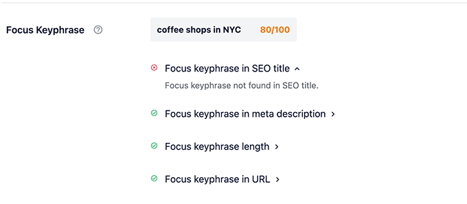 Setting Focus Keyphrase in WordPress